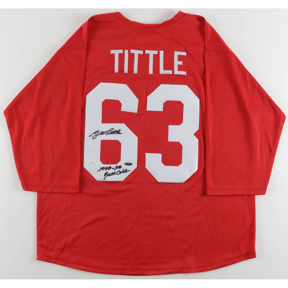 Y. A. Tittle Signed Jersey Inscribed 