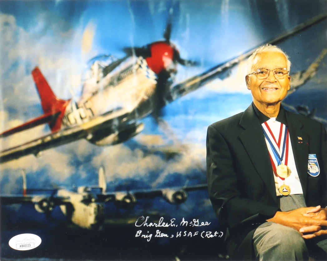 Charles E. McGee Signed 8x10 Photo Inscribed "Brig Gen" & "USAF (Ret)" (JSA) at PristineAuction.com Charles E. McGee Signed 8x10 Photo Inscribed "Brig Gen" & "USAF (Ret)" (JSA) at PristineAuction.com