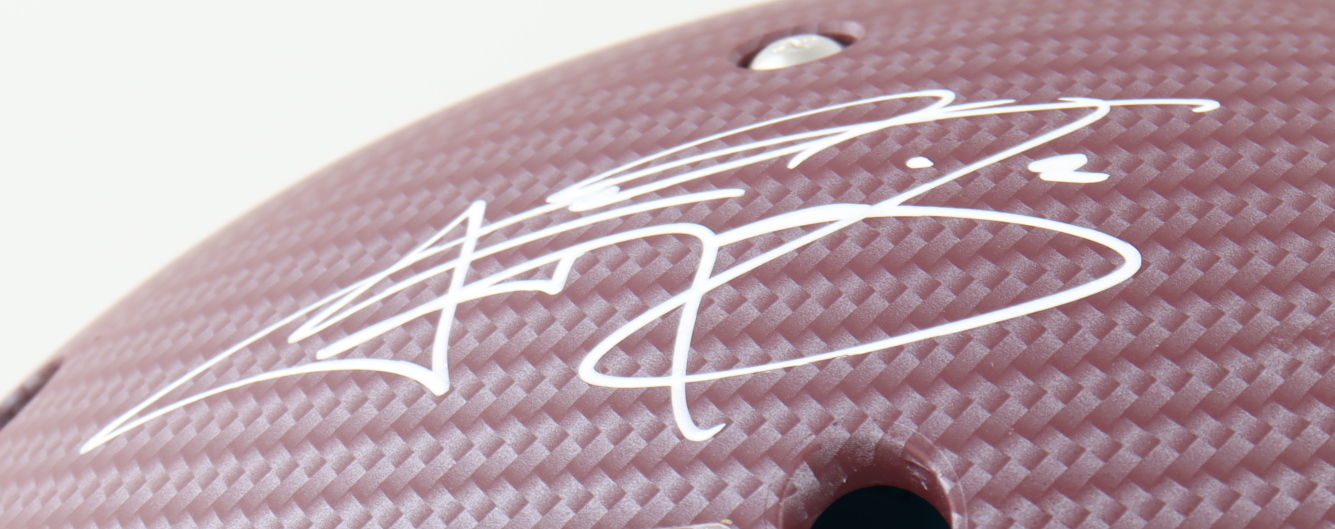 Johnny Manziel Signed Texas A&M Aggies Full-Size Authentic On-Field Hydro-Dipped Helmet Inscribed "12 Heisman" & "Johnny F***** Football" (Beckett) at PristineAuction.com Johnny Manziel Signed Texas A&M Aggies Full-Size Authentic On-Field Hydro-Dipped Helmet Inscribed "12 Heisman" & "Johnny F***** Football" (Beckett) at PristineAuction.com