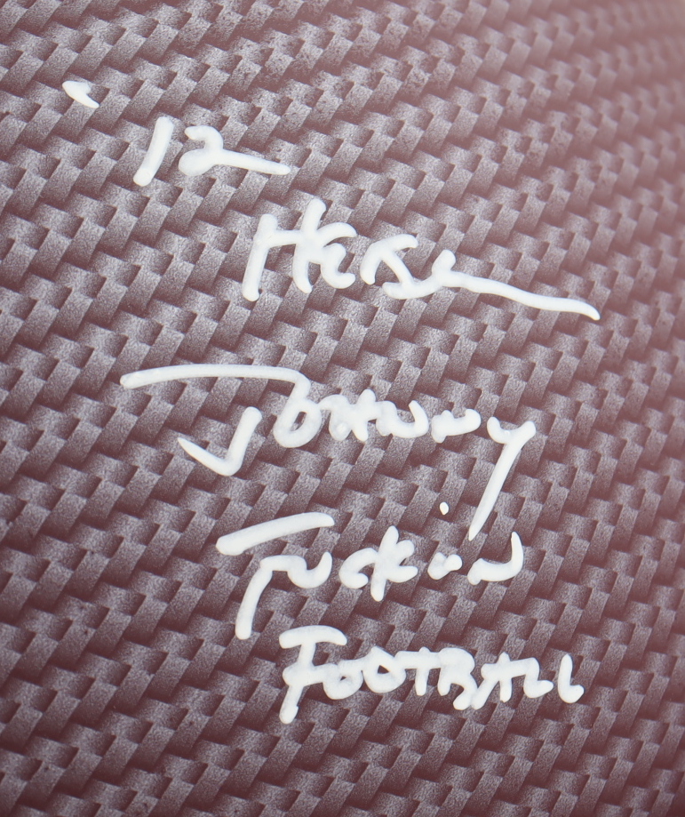 Johnny Manziel Signed Texas A&M Aggies Full-Size Authentic On-Field Hydro-Dipped Helmet Inscribed "12 Heisman" & "Johnny F***** Football" (Beckett) at PristineAuction.com Johnny Manziel Signed Texas A&M Aggies Full-Size Authentic On-Field Hydro-Dipped Helmet Inscribed "12 Heisman" & "Johnny F***** Football" (Beckett) at PristineAuction.com