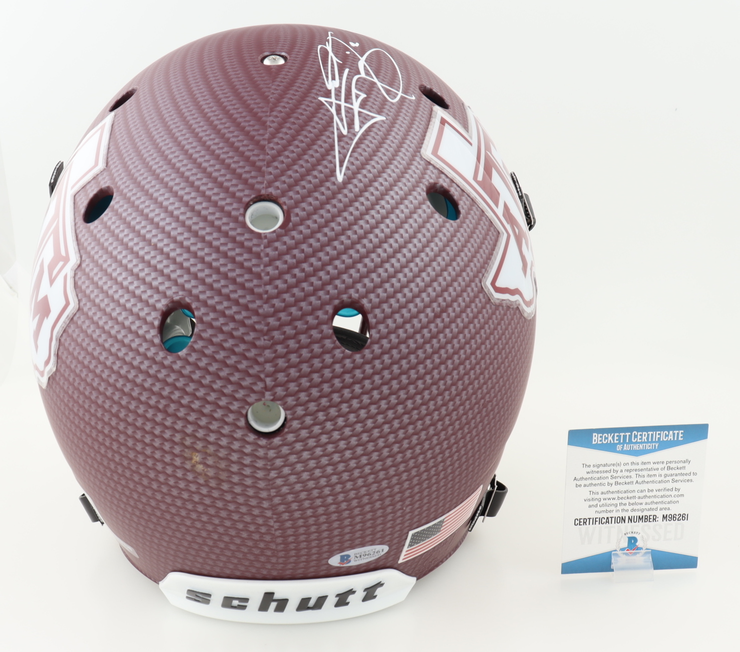 Johnny Manziel Signed Texas A&M Aggies Full-Size Authentic On-Field Hydro-Dipped Helmet Inscribed "12 Heisman" & "Johnny F***** Football" (Beckett) at PristineAuction.com Johnny Manziel Signed Texas A&M Aggies Full-Size Authentic On-Field Hydro-Dipped Helmet Inscribed "12 Heisman" & "Johnny F***** Football" (Beckett) at PristineAuction.com