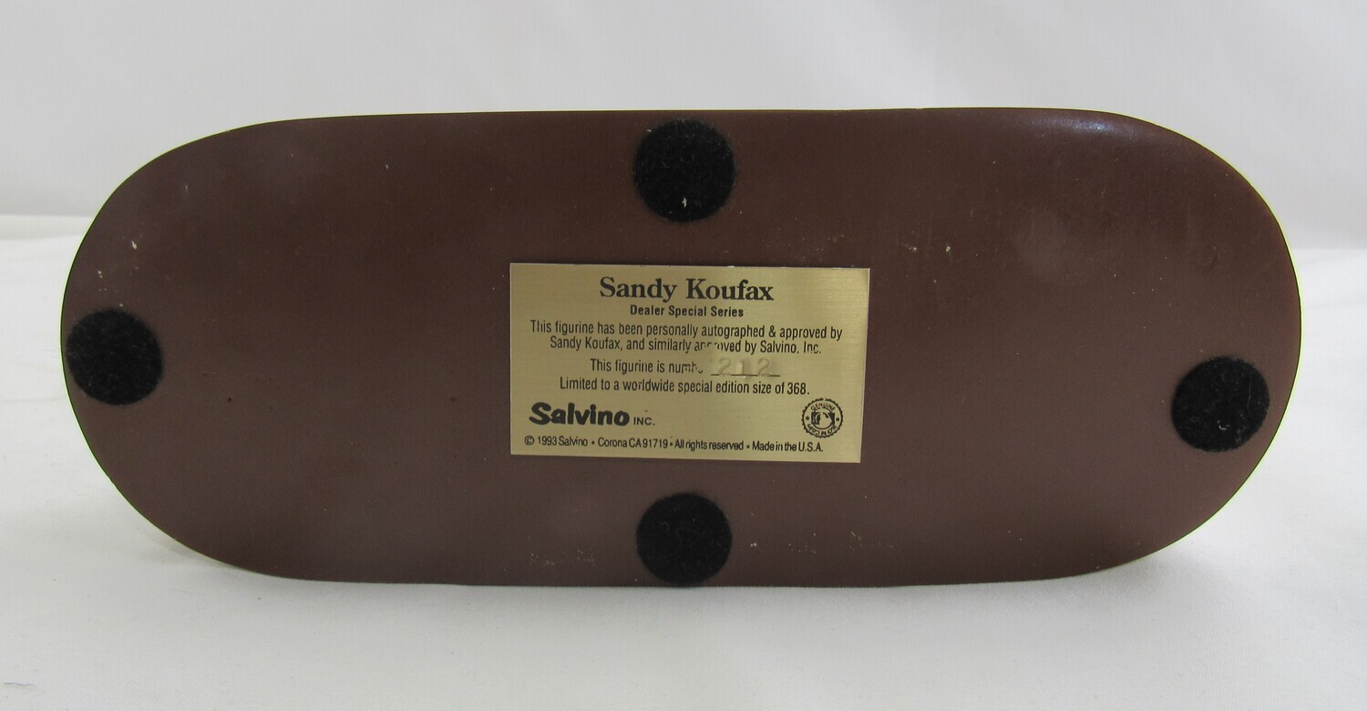 Sandy Koufax Signed LE 1993 Salvino Dealer Special Series Figurine (Salvino) at PristineAuction.com Sandy Koufax Signed LE 1993 Salvino Dealer Special Series Figurine (Salvino) at PristineAuction.com