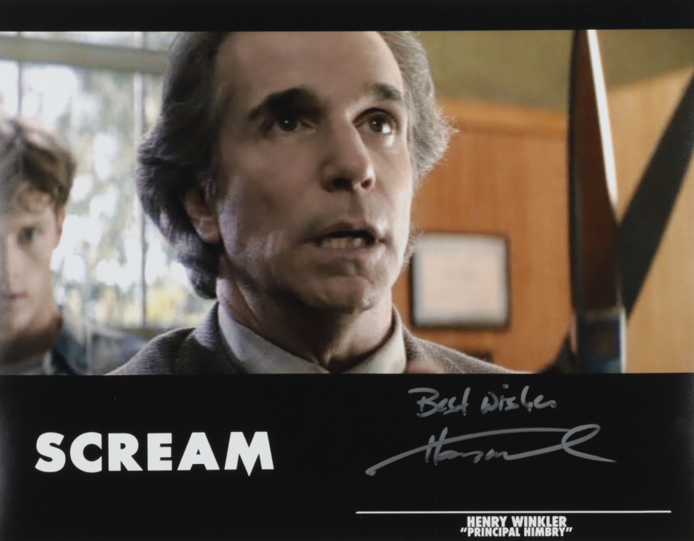 Henry Winkler Signed "Scream" 11x14 Photo Inscribed "Best Wishes(01)