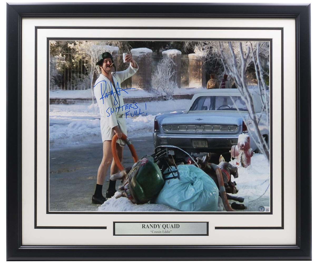 Randy Quaid Signed "National Lampoon's Christmas Vacation" 24x30 Custom Framed Photo Display Inscribed "Shi****'s Full!" (Beckett) at PristineAuction.com Randy Quaid Signed "National Lampoon's Christmas Vacation" 24x30 Custom Framed Photo Display Inscribed "Shi****'s Full!" (Beckett) at PristineAuction.com