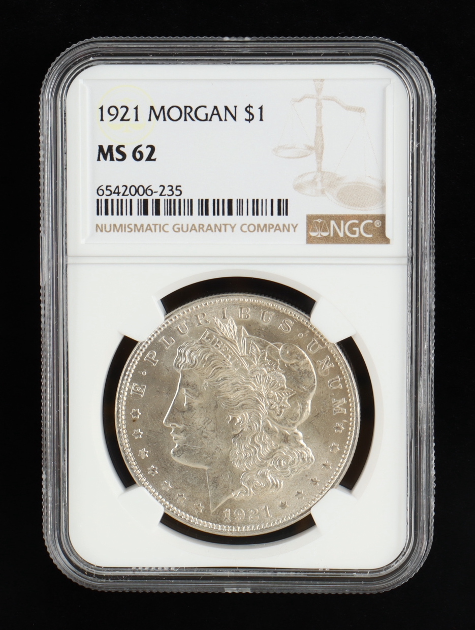 1921 Morgan Silver Dollar (NGC MS62) at PristineAuction.com 1921 Morgan Silver Dollar (NGC MS62) at PristineAuction.com