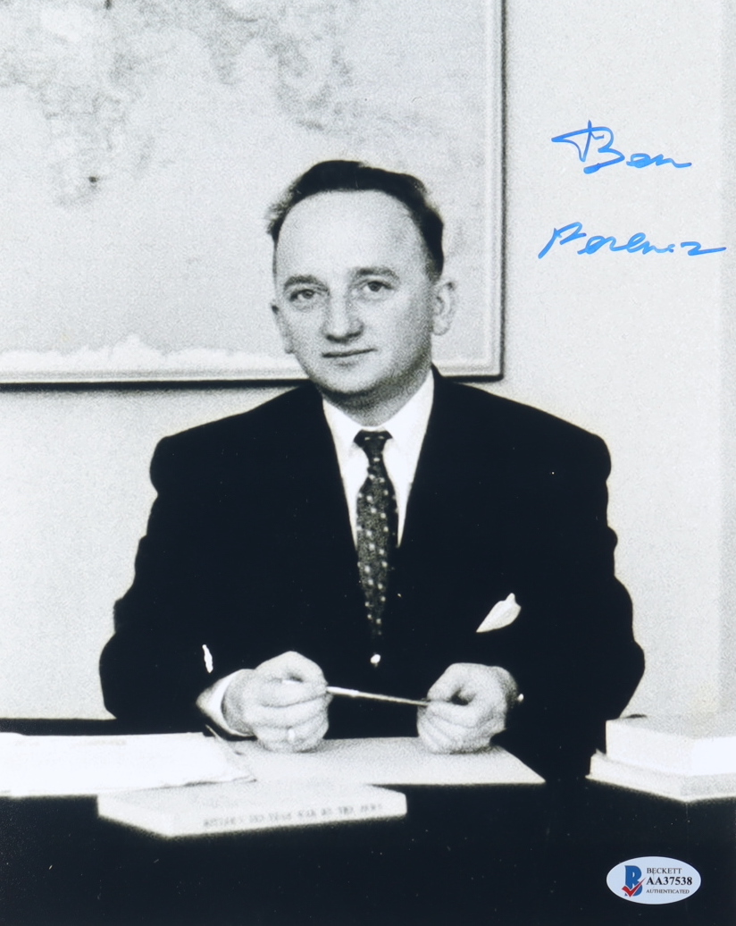 Benjamin Ferencz Signed 8x10 Photo (Beckett) at PristineAuction.com Benjamin Ferencz Signed 8x10 Photo (Beckett) at PristineAuction.com