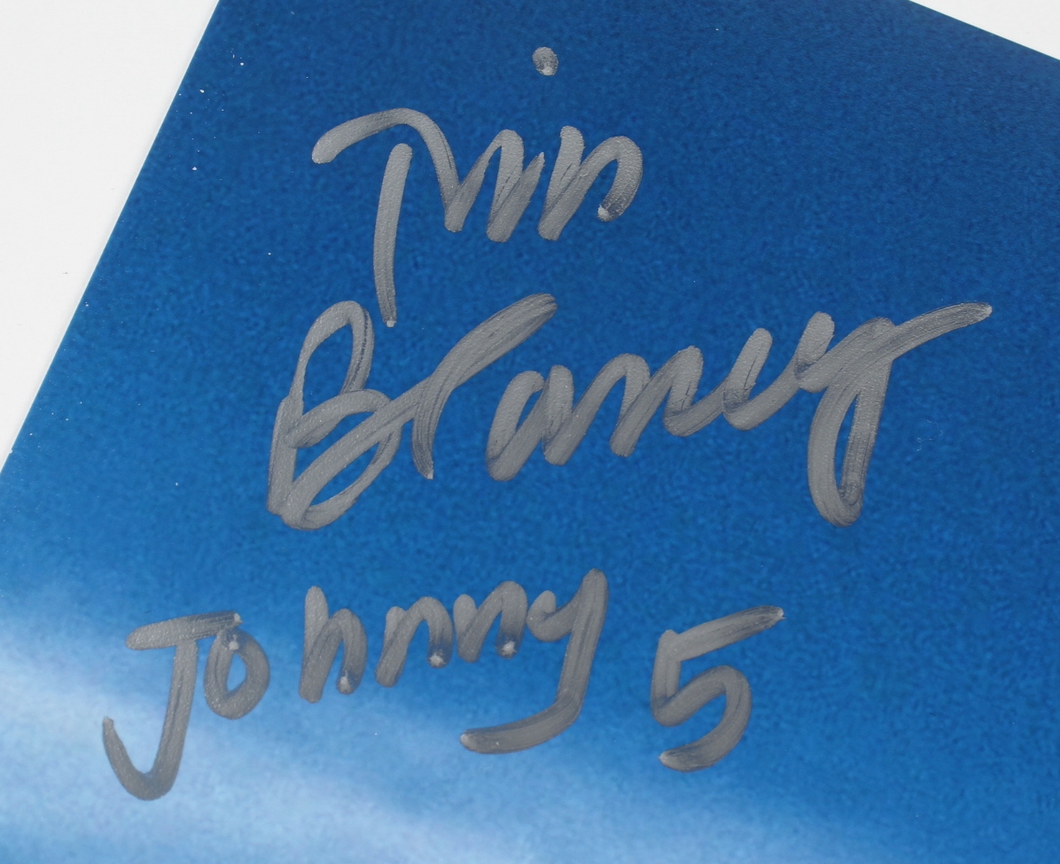 Tim Blaney Signed "Short Circuit" 11x14 Photo Inscribed "Johnny 5" (AutographCOA) at PristineAuction.com Tim Blaney Signed "Short Circuit" 11x14 Photo Inscribed "Johnny 5" (AutographCOA) at PristineAuction.com