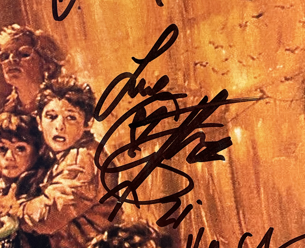 Corey Feldman, Ke Huy Quan & Jeff Cohen Signed "The Goonies" 11x17