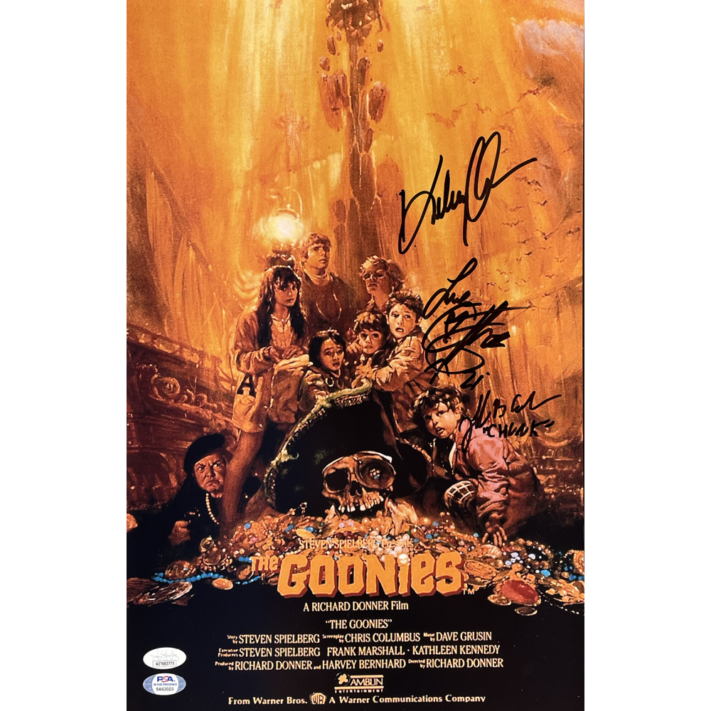 Photo Métallique Signée Sean Astin (Ke Huy Quan) 11x14 - LES GOONIES, Authentifiée Beckett