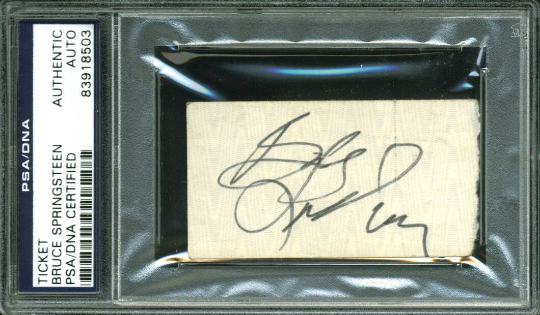 Bruce Springsteen Signed 1978 Concert Ticket Stub (PSA) at PristineAuction.com Bruce Springsteen Signed 1978 Concert Ticket Stub (PSA) at PristineAuction.com