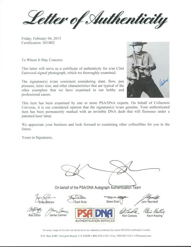 Clint Eastwood Signed 16x20 Photo (PSA) at PristineAuction.com Clint Eastwood Signed 16x20 Photo (PSA) at PristineAuction.com