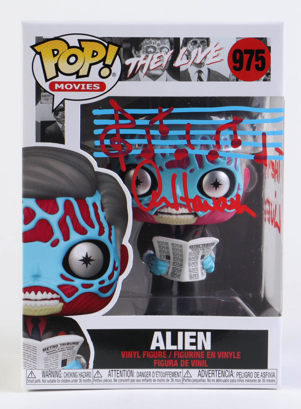Alan Howarth Signed "They Live" #975 Alien Funko Pop! Vinyl Figure Inscribed "THEY LIVE" (AutographCOA) at PristineAuction.com Alan Howarth Signed "They Live" #975 Alien Funko Pop! Vinyl Figure Inscribed "THEY LIVE" (AutographCOA) at PristineAuction.com