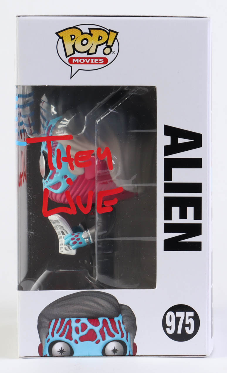 Alan Howarth Signed "They Live" #975 Alien Funko Pop! Vinyl Figure Inscribed "THEY LIVE" (AutographCOA) at PristineAuction.com Alan Howarth Signed "They Live" #975 Alien Funko Pop! Vinyl Figure Inscribed "THEY LIVE" (AutographCOA) at PristineAuction.com