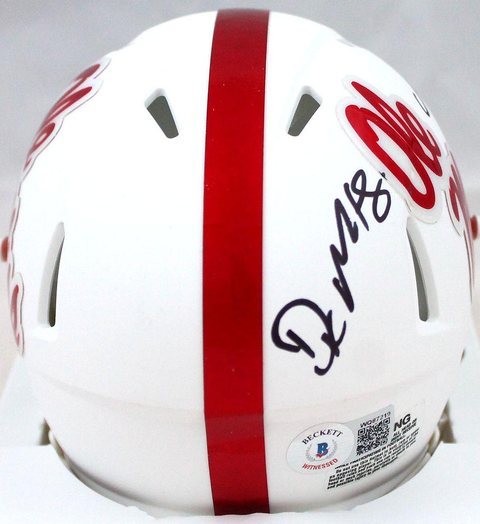DK Metcalf & A. J. Brown Signed Ole Miss Rebels Speed Mini Helmet (Beckett) at PristineAuction.com DK Metcalf & A. J. Brown Signed Ole Miss Rebels Speed Mini Helmet (Beckett) at PristineAuction.com