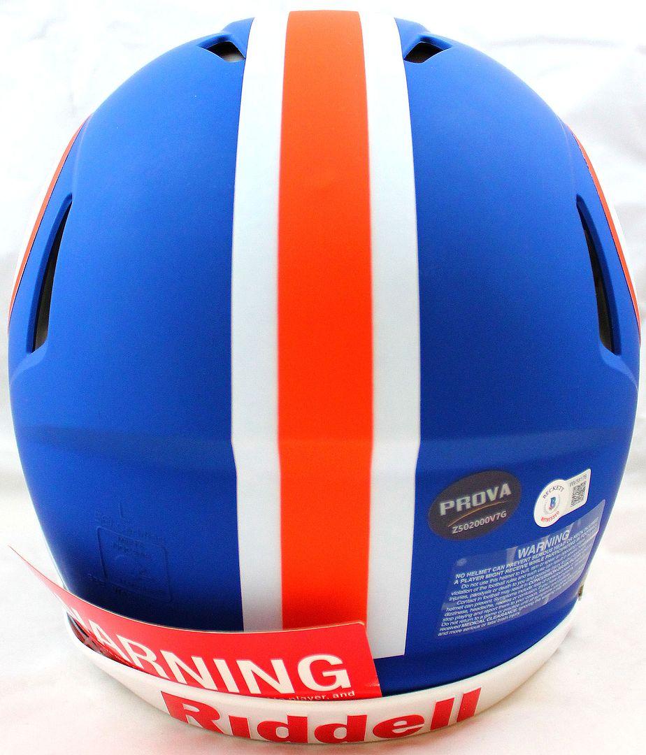 Emmitt Smith Signed Florida Gators Full-Size Authentic On-Field Matte Blue Throwback Speed Helmet (Beckett & Prova) at PristineAuction.com Emmitt Smith Signed Florida Gators Full-Size Authentic On-Field Matte Blue Throwback Speed Helmet (Beckett & Prova) at PristineAuction.com