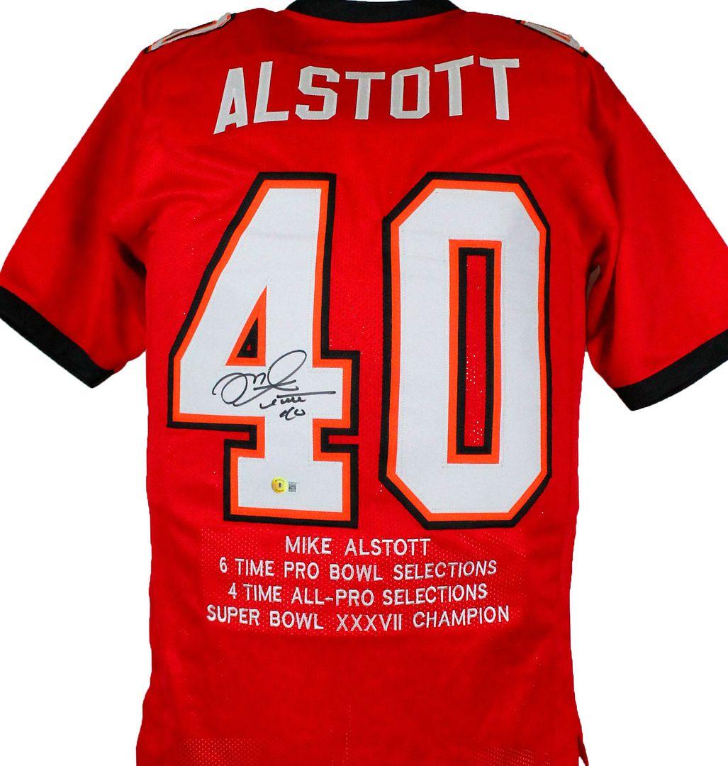Mike Alstott Signed Career Highlight Stat Jersey (Beckett) at PristineAuction.com Mike Alstott Signed Career Highlight Stat Jersey (Beckett) at PristineAuction.com