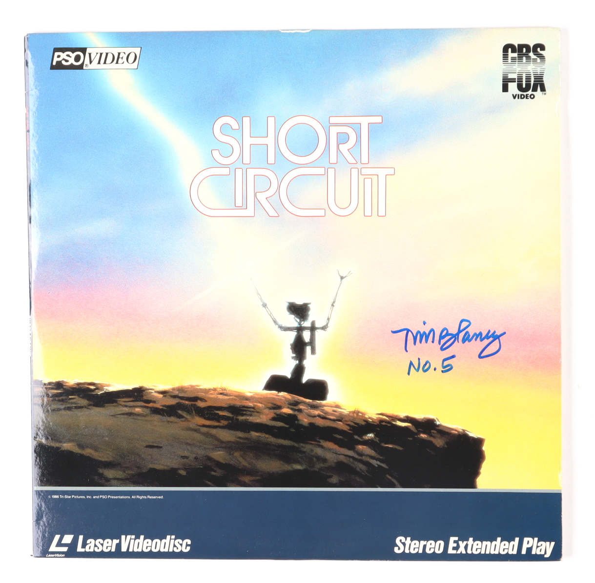 Tim Blaney Signed "Short Circuit" LaserDisc Inscribed "No. 5" (AutographCOA) at PristineAuction.com Tim Blaney Signed "Short Circuit" LaserDisc Inscribed "No. 5" (AutographCOA) at PristineAuction.com