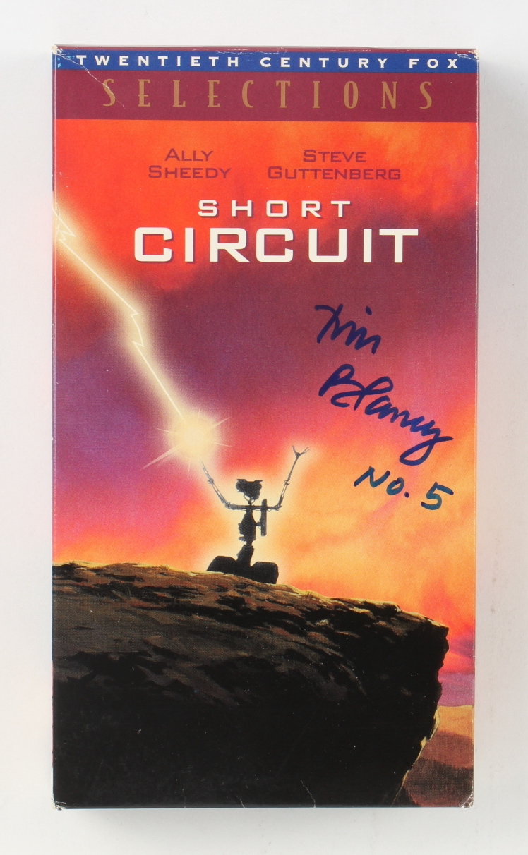 Tim Blaney Signed "Short Circuit" VHS Tape with Original Packaging Inscribed "No. 5" (AutographCOA) at PristineAuction.com Tim Blaney Signed "Short Circuit" VHS Tape with Original Packaging Inscribed "No. 5" (AutographCOA) at PristineAuction.com