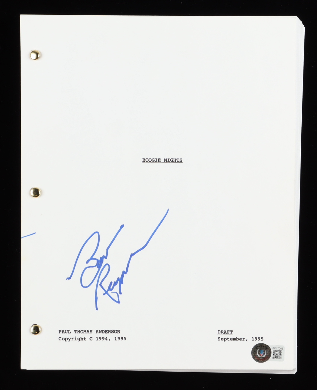 Burt Reynolds Signed 
