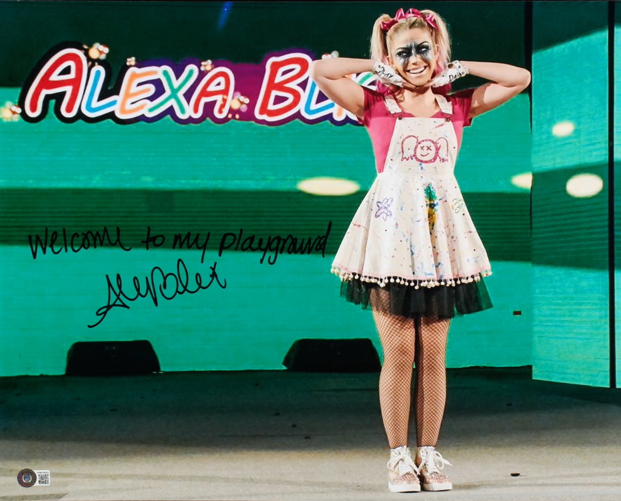 Alexa Bliss Signed WWE 16x20 Photo Inscribed "Welcome To My Playground" (Beckett) at PristineAuction.com Alexa Bliss Signed WWE 16x20 Photo Inscribed "Welcome To My Playground" (Beckett) at PristineAuction.com