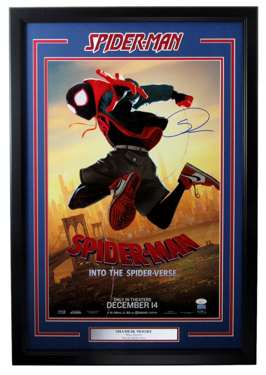 Shameik Moore Signed "Spider-Man: Into The Spider-Verse" 22x32 Custom Framed Photo Display (JSA) at PristineAuction.com Shameik Moore Signed "Spider-Man: Into The Spider-Verse" 22x32 Custom Framed Photo Display (JSA) at PristineAuction.com