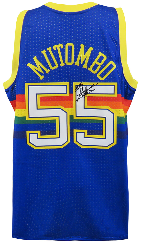 Dikembe Mutombo Signed Nuggets Jersey (Schwartz) at PristineAuction.com Dikembe Mutombo Signed Nuggets Jersey (Schwartz) at PristineAuction.com