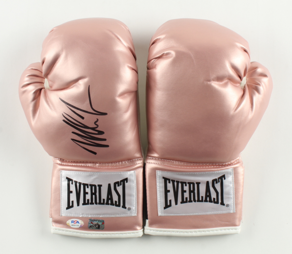 Mike Tyson Signed Rose Gold Boxing Glove (PSA & Fiterman) Pristine