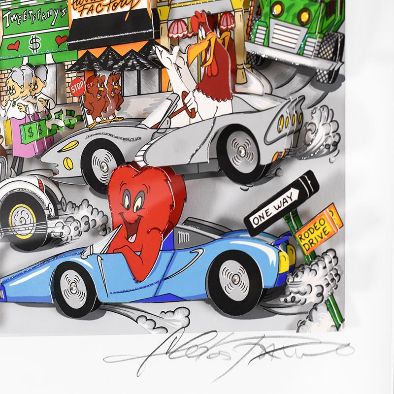 Charles Fazzino Signed "Ghosts Goodtimes" LE 24.5x32.5 Custom Framed 3D Silk Screen (PA) at PristineAuction.com Charles Fazzino Signed "Ghosts Goodtimes" LE 24.5x32.5 Custom Framed 3D Silk Screen (PA) at PristineAuction.com