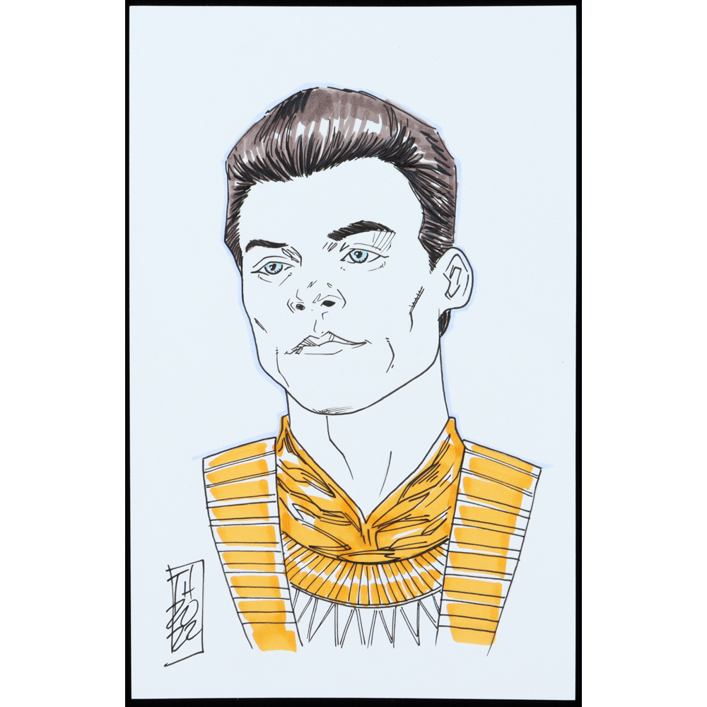 Tom Hodges Signed "Eternals - Eros - Harry Styles" 5.5x8.5 Original Sketch (PA) at PristineAuction.com