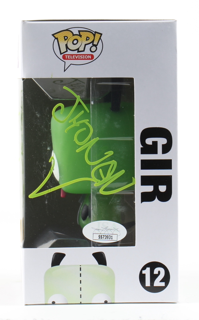 Rikki Simons & Jhonen Vasquez Signed "Invader Zim" #12 GIR Funko Pop! Vinyl Figure Inscribed "Gur" & "Woo!" (JSA) at PristineAuction.com Rikki Simons & Jhonen Vasquez Signed "Invader Zim" #12 GIR Funko Pop! Vinyl Figure Inscribed "Gur" & "Woo!" (JSA) at PristineAuction.com