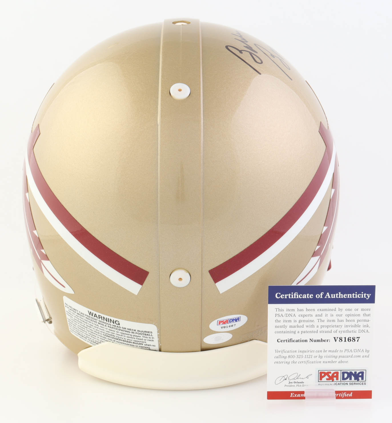 Bobby Bowden Signed Florida State Seminoles Authentic On-Field Full Size Helmet (PSA) at PristineAuction.com Bobby Bowden Signed Florida State Seminoles Authentic On-Field Full Size Helmet (PSA) at PristineAuction.com