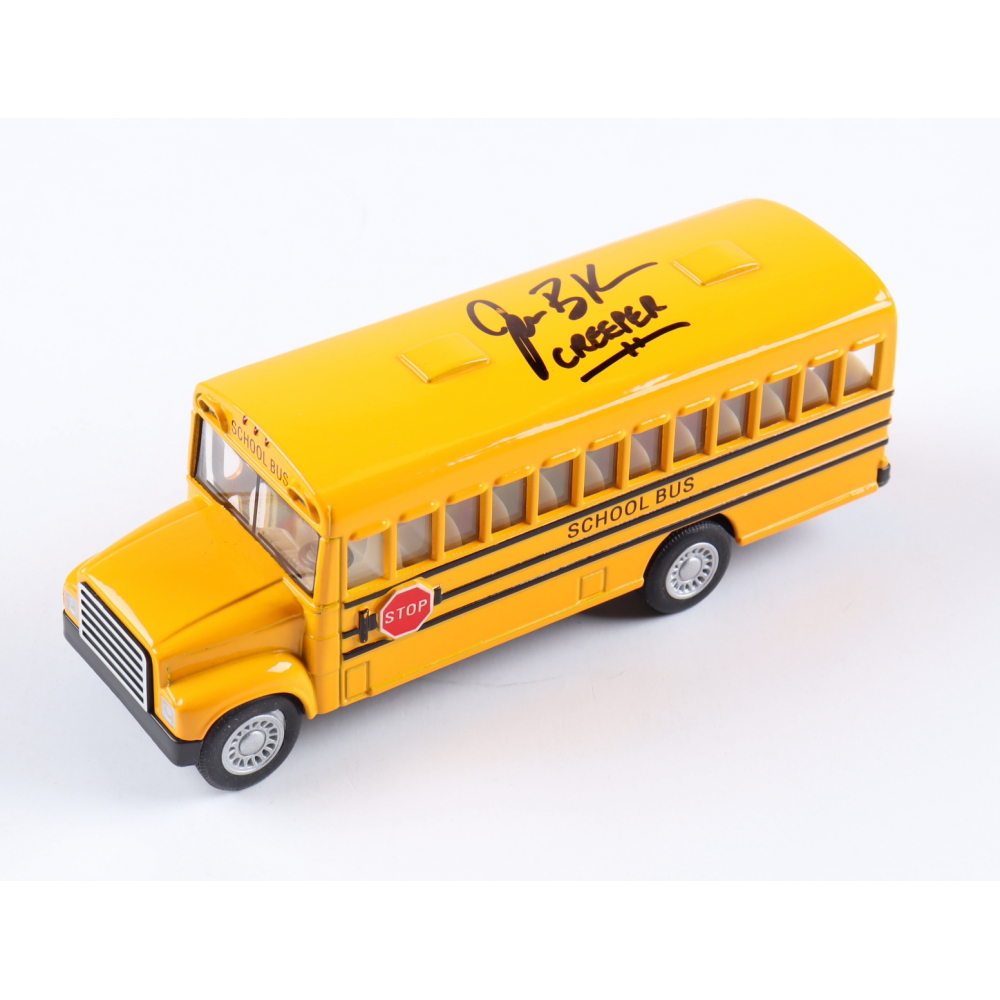 Jonathan Breck Signed "Jeepers Creepers" Mini Replica School Bus Inscribed "Creeper" (JSA