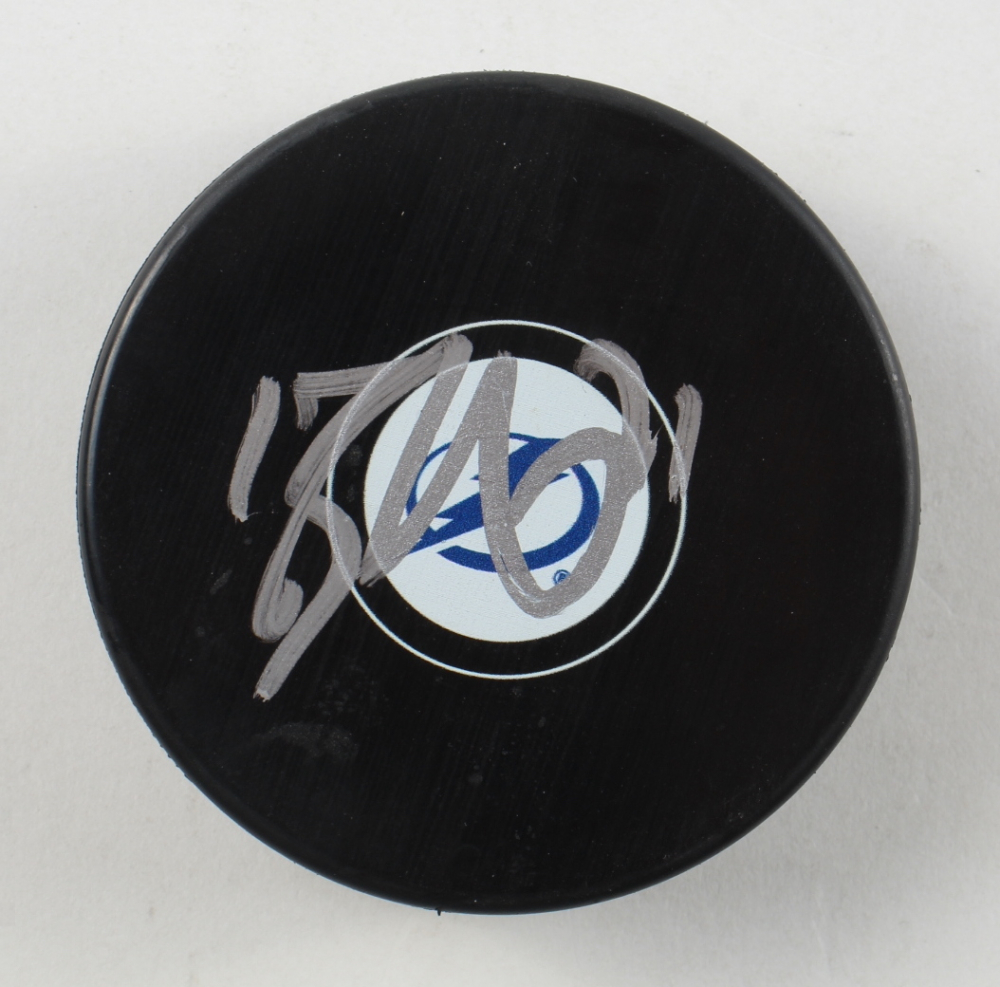brayden point signed puck