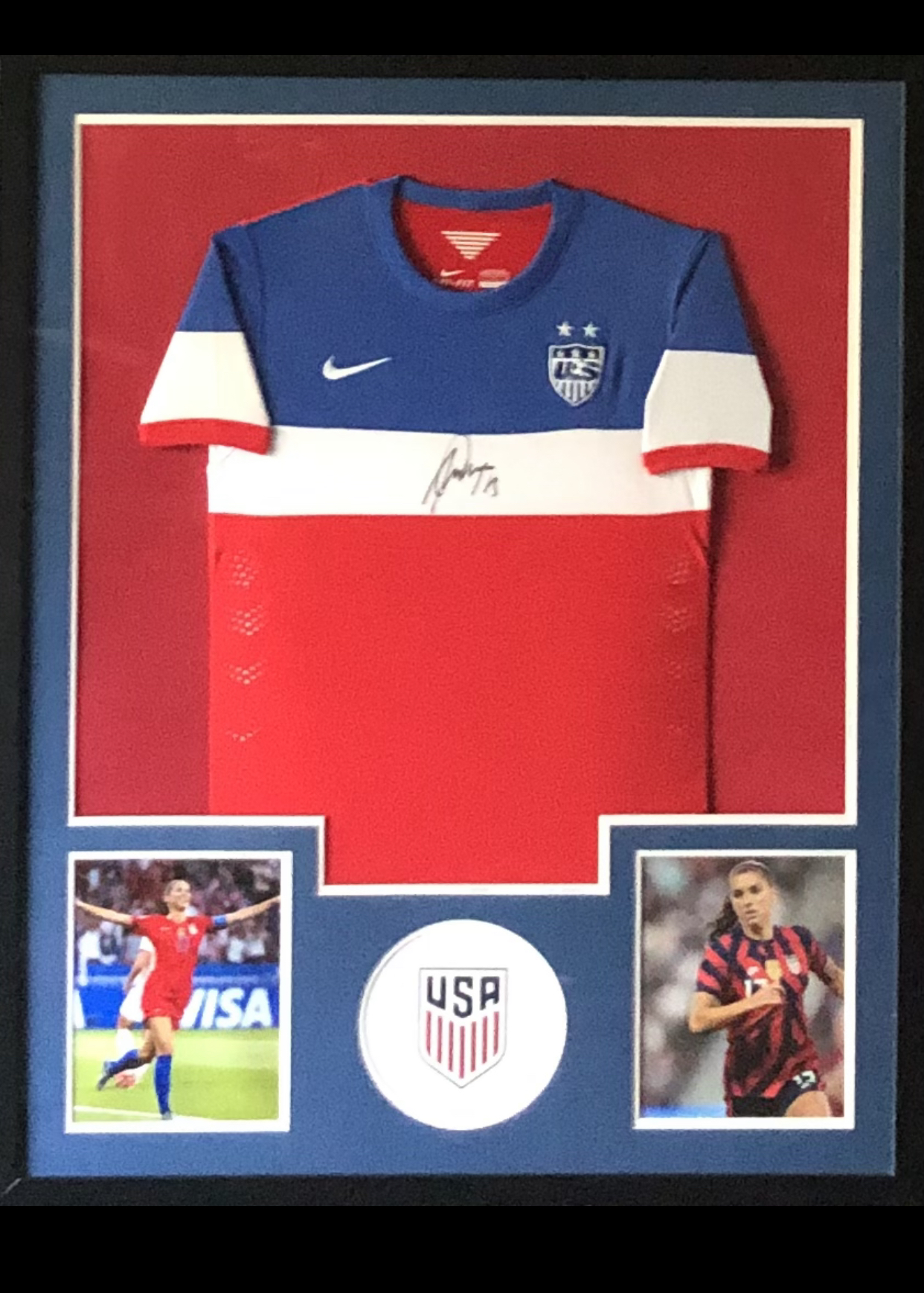 Alex Morgan Signed 35x42 Custom Framed Jersey Display (Gameday) at PristineAuction.com Alex Morgan Signed 35x42 Custom Framed Jersey Display (Gameday) at PristineAuction.com