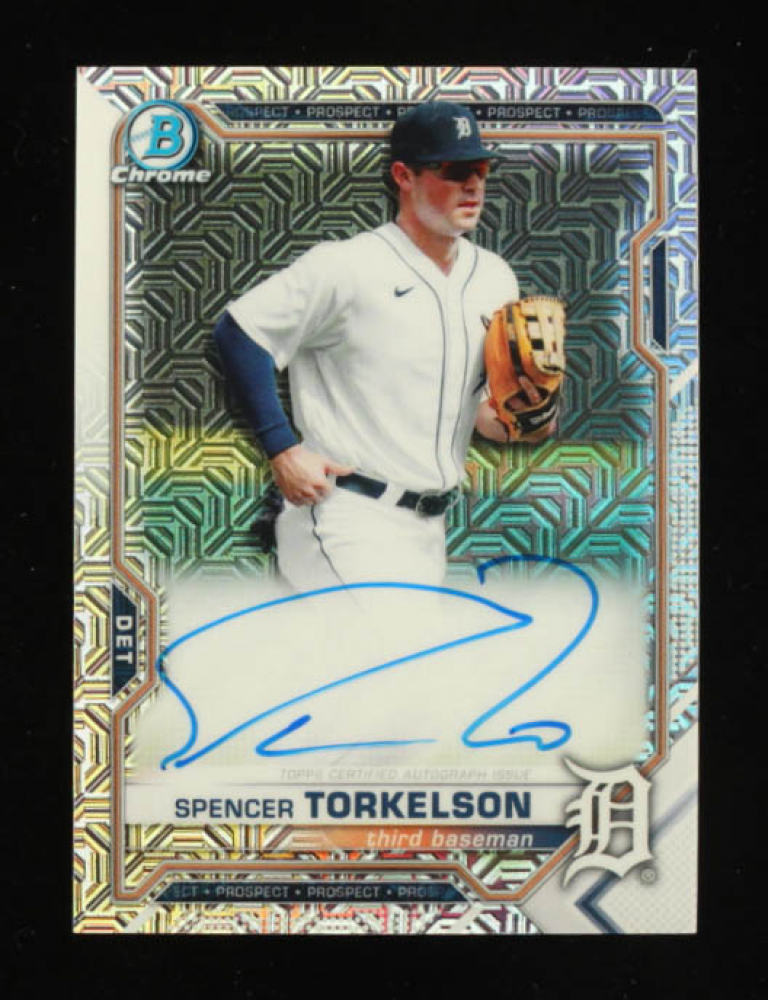 Spencer Torkelson 2021 Bowman Chrome Mega Box Prospect Autograph Refractors #BMAST