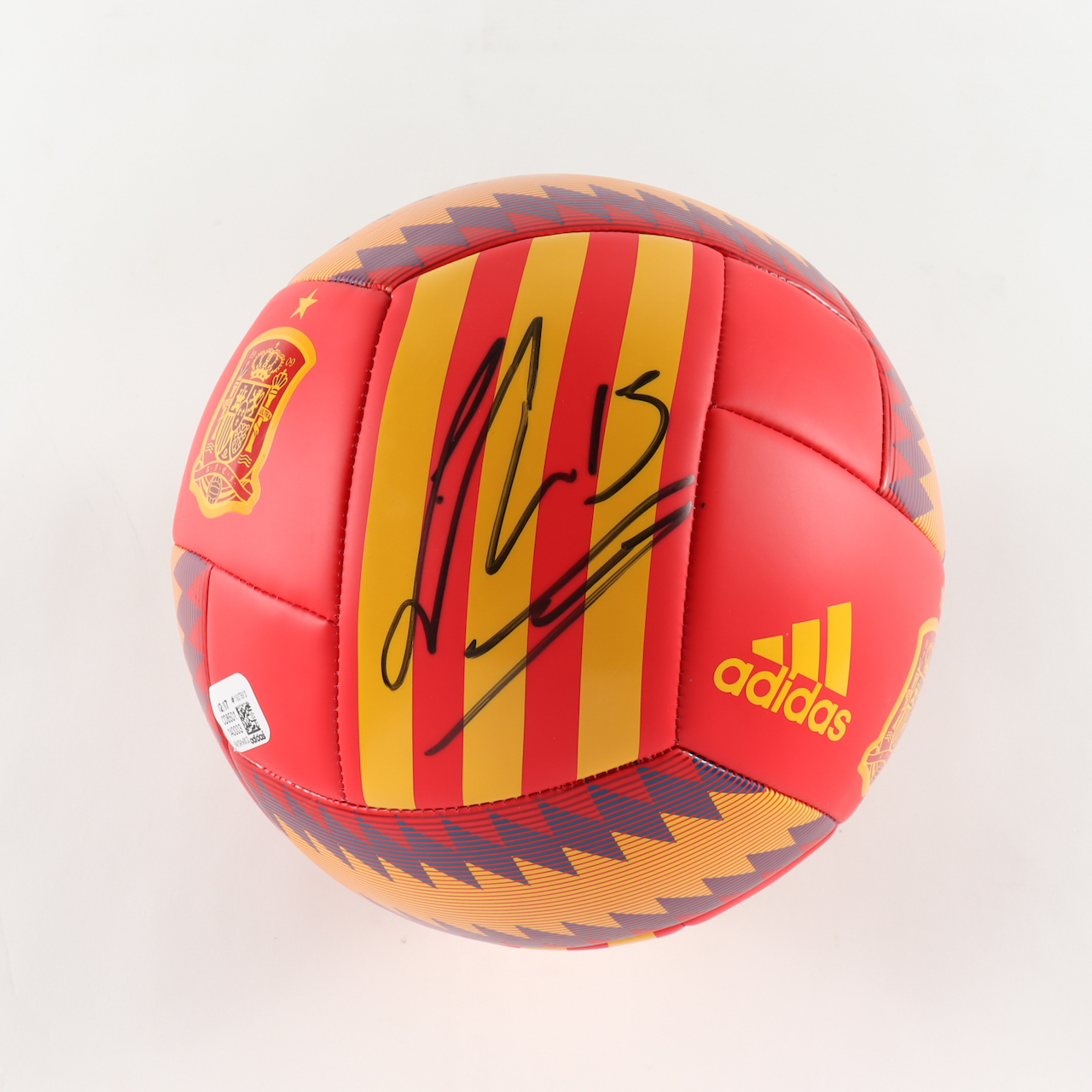 Sergio Ramos Signed Adidas Team Spain Logo Soccer Ball (Beckett) at PristineAuction.com Sergio Ramos Signed Adidas Team Spain Logo Soccer Ball (Beckett) at PristineAuction.com