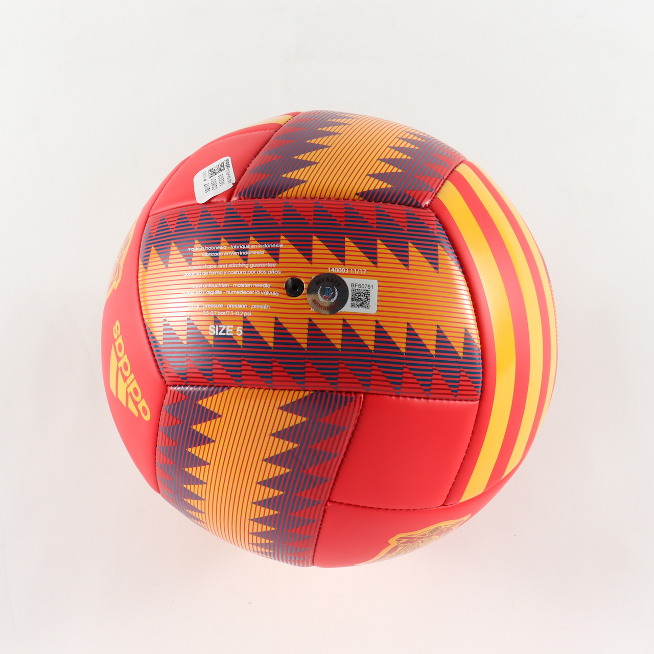 Sergio Ramos Signed Adidas Team Spain Logo Soccer Ball (Beckett) at PristineAuction.com Sergio Ramos Signed Adidas Team Spain Logo Soccer Ball (Beckett) at PristineAuction.com