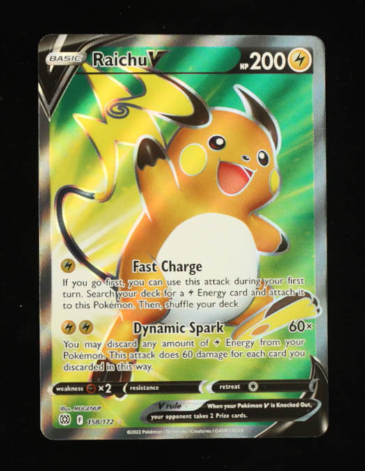 Raichu V 2022 Pokemon Brilliant Stars #158 Holo at PristineAuction.com Raichu V 2022 Pokemon Brilliant Stars #158 Holo at PristineAuction.com