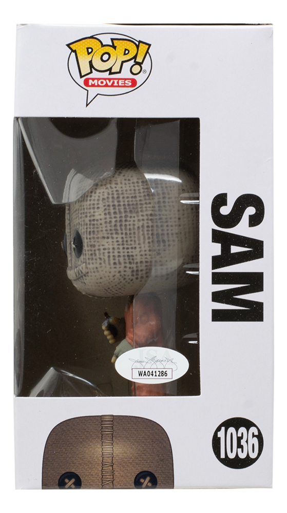Quinn Lord Signed "Trick'r Treat" #1036 Sam Funko Pop! Vinyl Figure Inscribed "Sam" (JSA) at PristineAuction.com Quinn Lord Signed "Trick'r Treat" #1036 Sam Funko Pop! Vinyl Figure Inscribed "Sam" (JSA) at PristineAuction.com