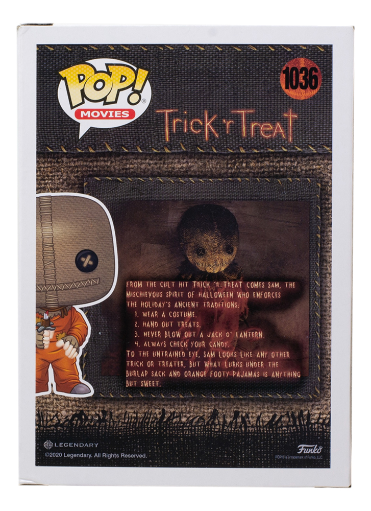 Quinn Lord Signed "Trick'r Treat" #1036 Sam Funko Pop! Vinyl Figure Inscribed "Sam" (JSA) at PristineAuction.com Quinn Lord Signed "Trick'r Treat" #1036 Sam Funko Pop! Vinyl Figure Inscribed "Sam" (JSA) at PristineAuction.com