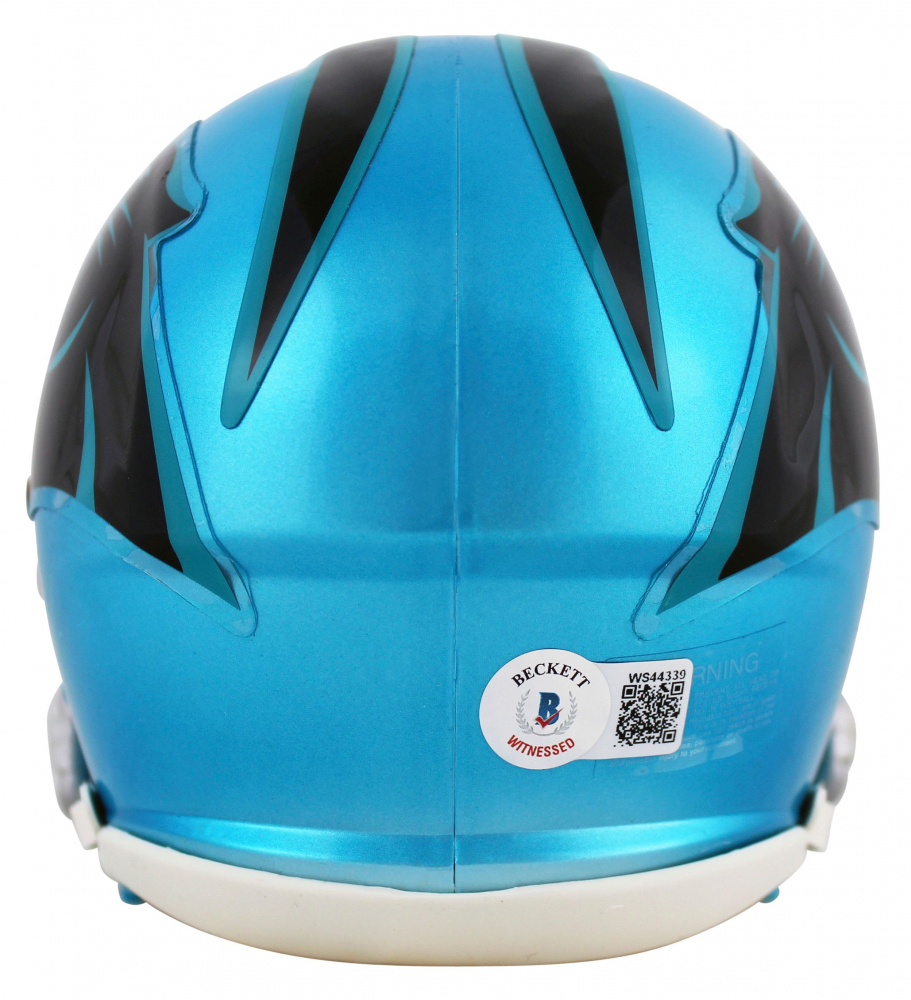 Luke Kuechly Signed Panthers Flash Alternate Speed Mini Helmet (Beckett) at PristineAuction.com Luke Kuechly Signed Panthers Flash Alternate Speed Mini Helmet (Beckett) at PristineAuction.com