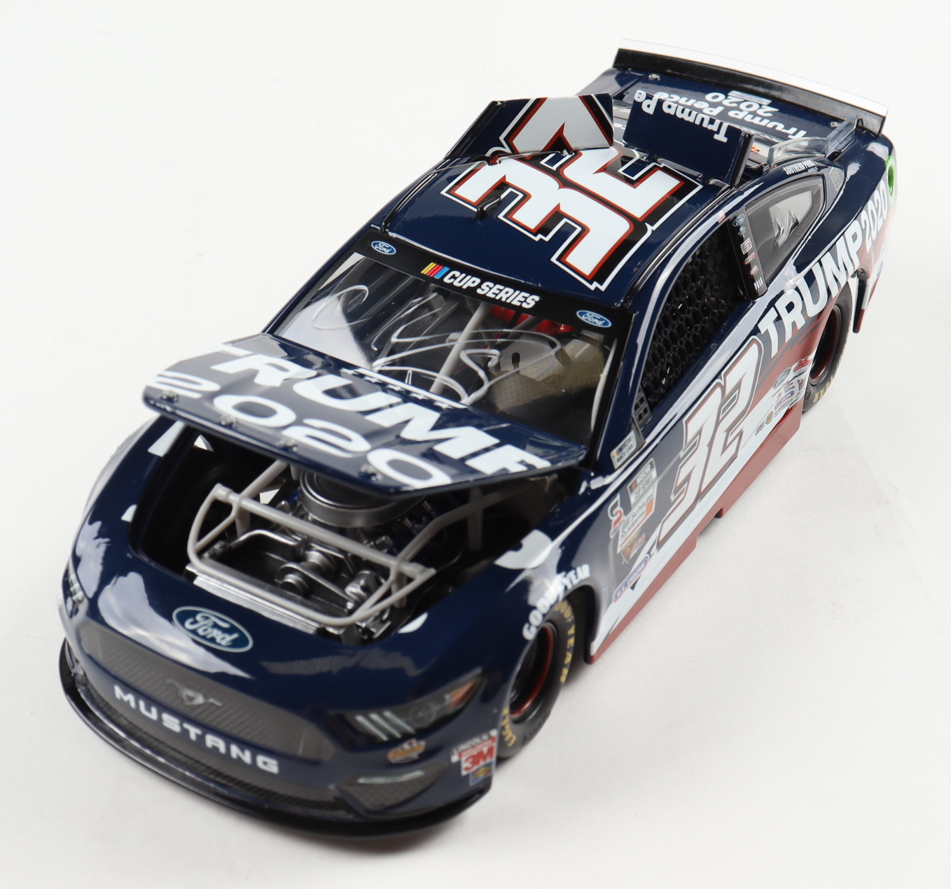 Corey Lajoie Signed LE 2020 Mustang NASCAR #32 Trump / Pence - 1:24 Premium Action Diecast Car (RCCA) at PristineAuction.com Corey Lajoie Signed LE 2020 Mustang NASCAR #32 Trump / Pence - 1:24 Premium Action Diecast Car (RCCA) at PristineAuction.com