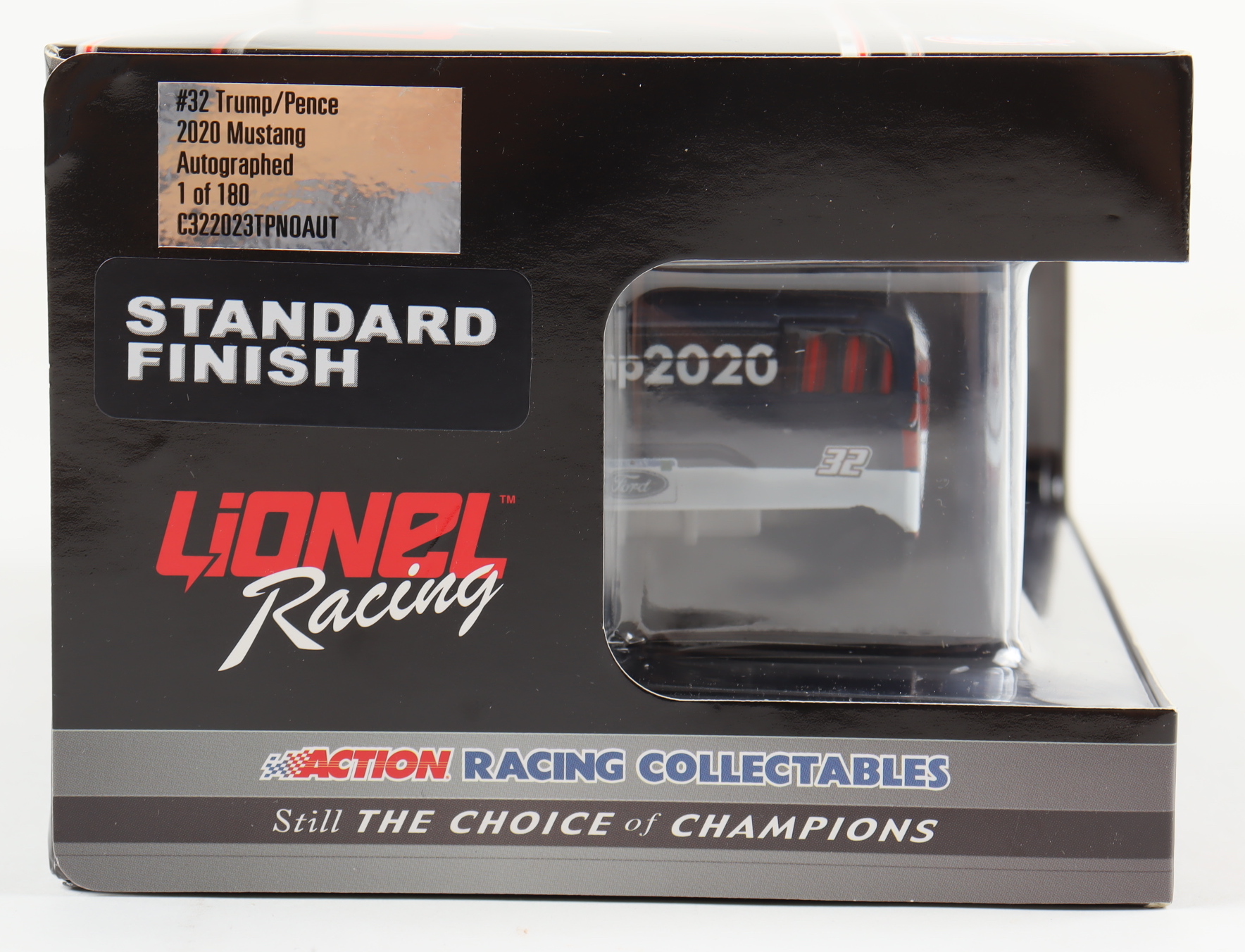 Corey Lajoie Signed LE 2020 Mustang NASCAR #32 Trump / Pence - 1:24 Premium Action Diecast Car (RCCA) at PristineAuction.com Corey Lajoie Signed LE 2020 Mustang NASCAR #32 Trump / Pence - 1:24 Premium Action Diecast Car (RCCA) at PristineAuction.com