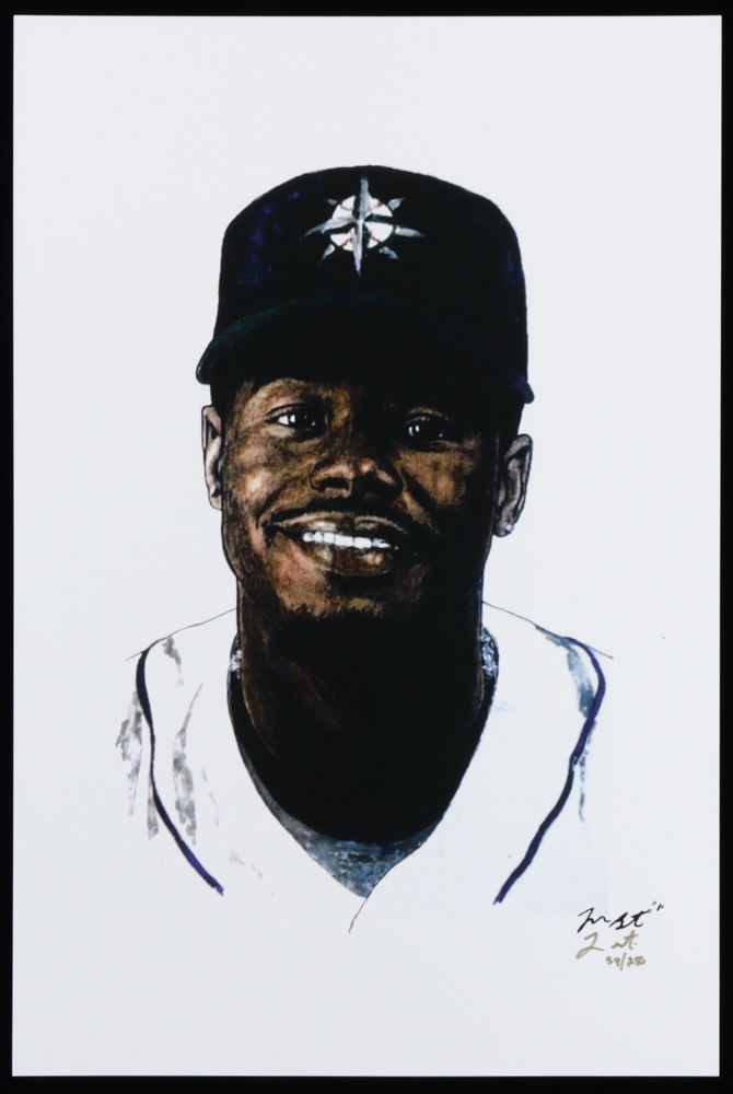 Ken Griffey Jr. - Mariners - Joshua Barton 12x18 Signed Limited Edition Lithograph #/250 (PA) at PristineAuction.com Ken Griffey Jr. - Mariners - Joshua Barton 12x18 Signed Limited Edition Lithograph #/250 (PA) at PristineAuction.com