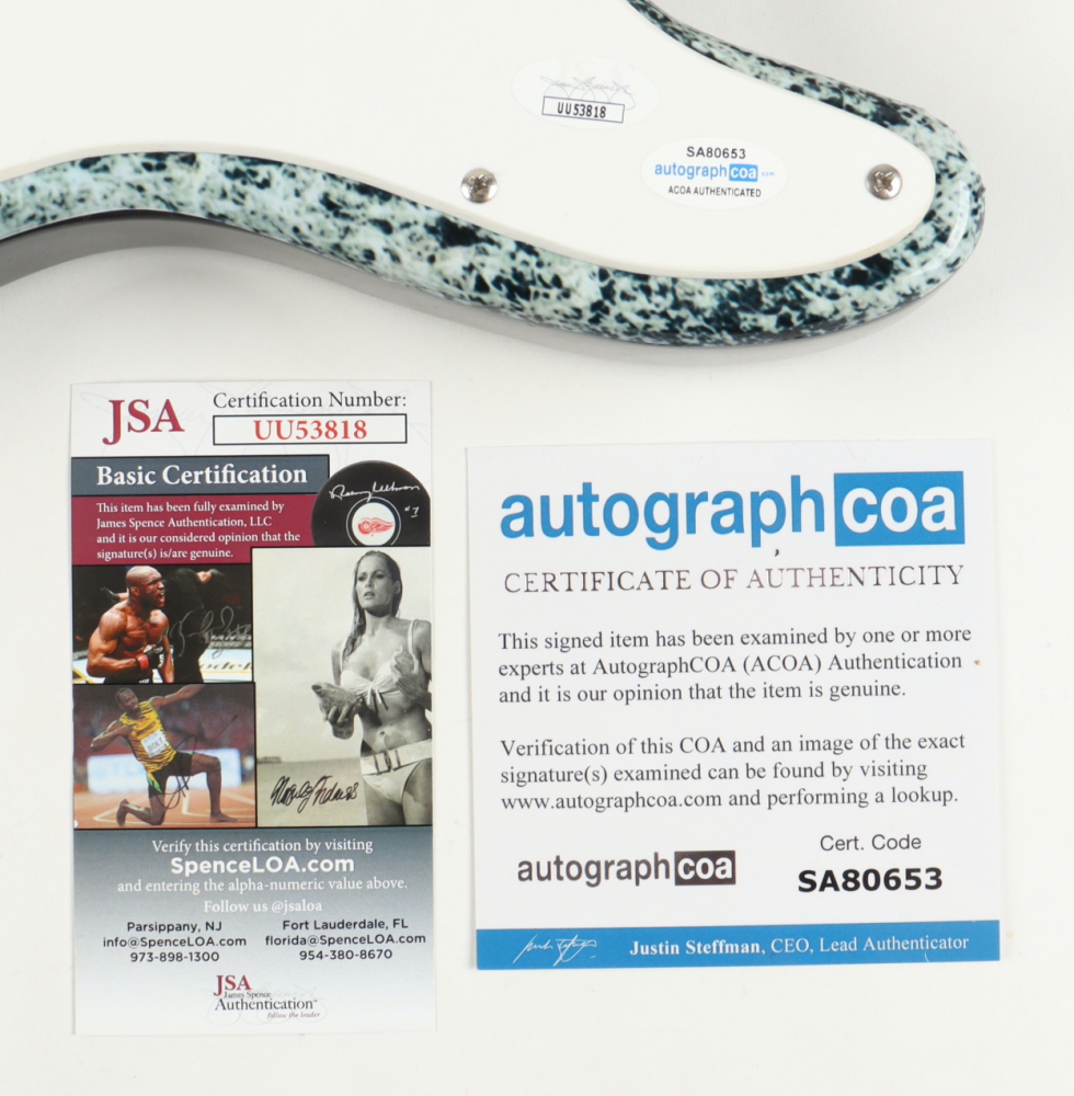 Complete Set (4) of R.E.M. Electric Guitars BandSigned by (4) with