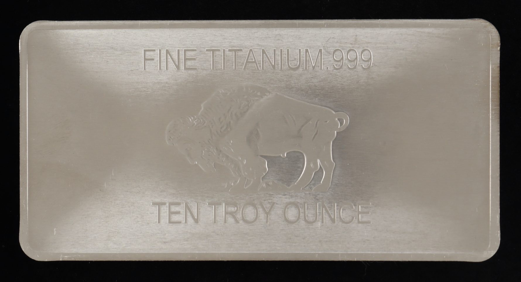 Ten Troy Ounce "Buffalo" .999 Fine Titanium Bullion Bar at PristineAuction.com Ten Troy Ounce "Buffalo" .999 Fine Titanium Bullion Bar at PristineAuction.com