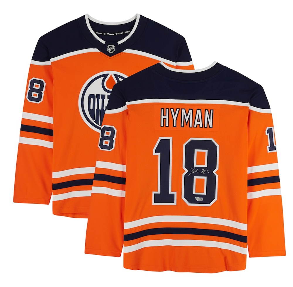 Zach Hyman Signed Oilers Jersey (Fanatics) at PristineAuction.com Zach Hyman Signed Oilers Jersey (Fanatics) at PristineAuction.com