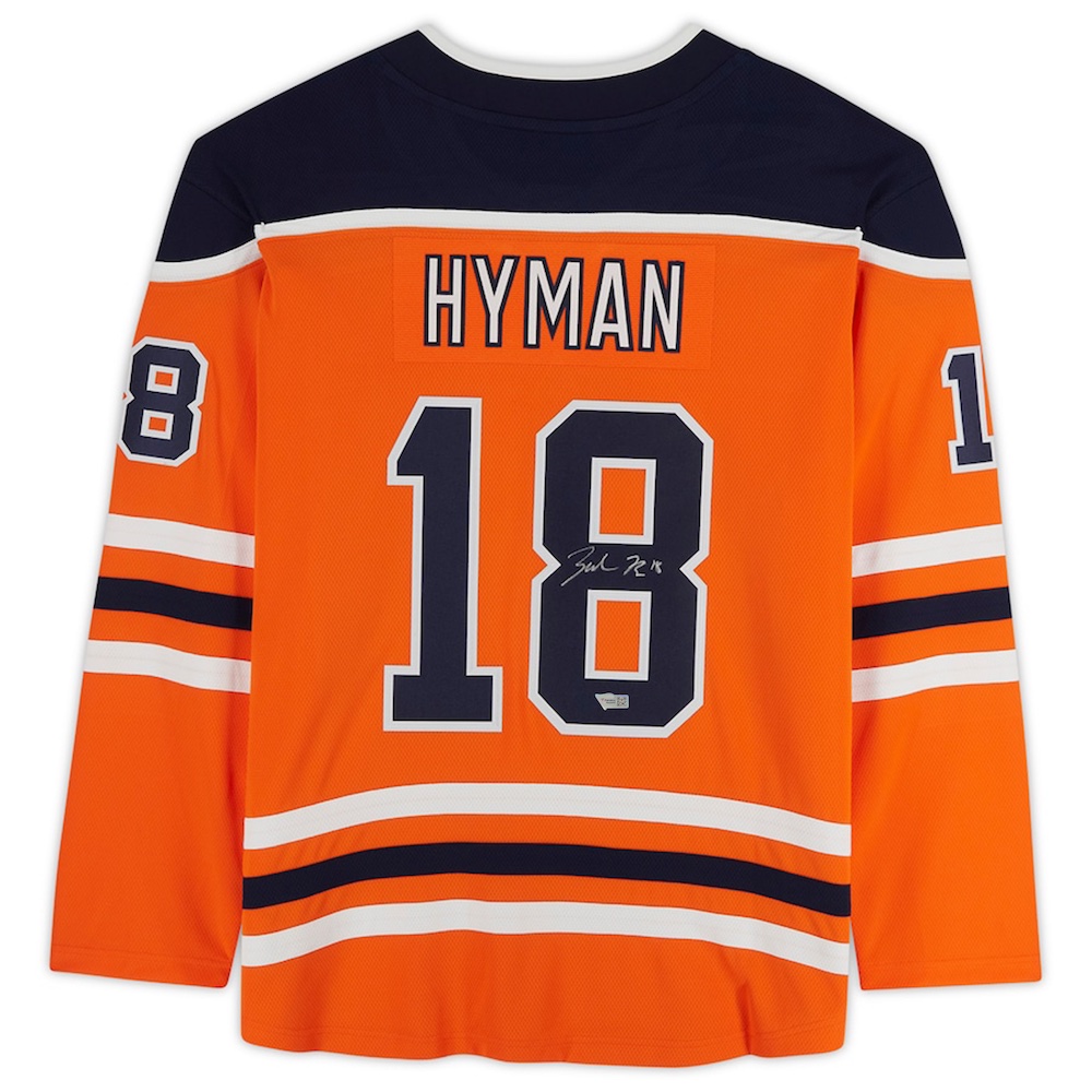 Zach Hyman Signed Oilers Jersey (Fanatics) at PristineAuction.com Zach Hyman Signed Oilers Jersey (Fanatics) at PristineAuction.com