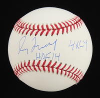 Greg Maddux Signed OML Baseball Inscribed "4X CY" & "HOF 14" (Beckett) at PristineAuction.com