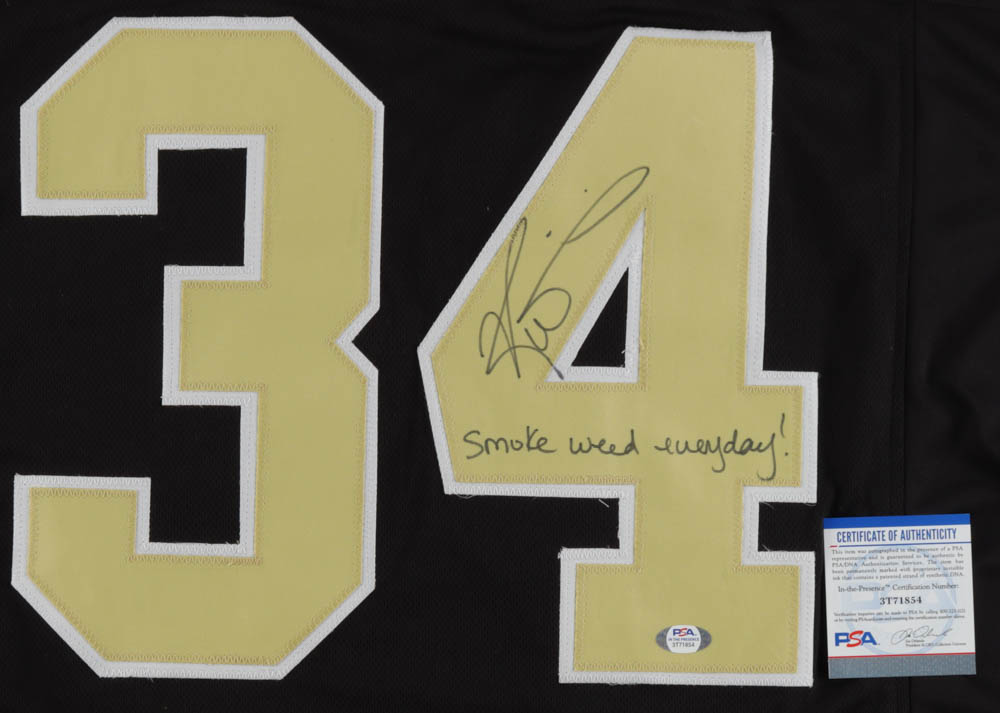 Ricky Williams Signed Jersey Inscribed "Smoke Weed Everyday!" (PSA) at PristineAuction.com Ricky Williams Signed Jersey Inscribed "Smoke Weed Everyday!" (PSA) at PristineAuction.com